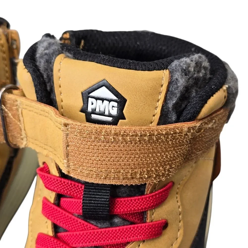 Primigi Kids Size 28 (US 11) Tan & Black with Red Laces Waterproof Winter Boots